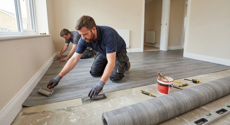 Sheet Linoleum Installation in Driftwood, TX